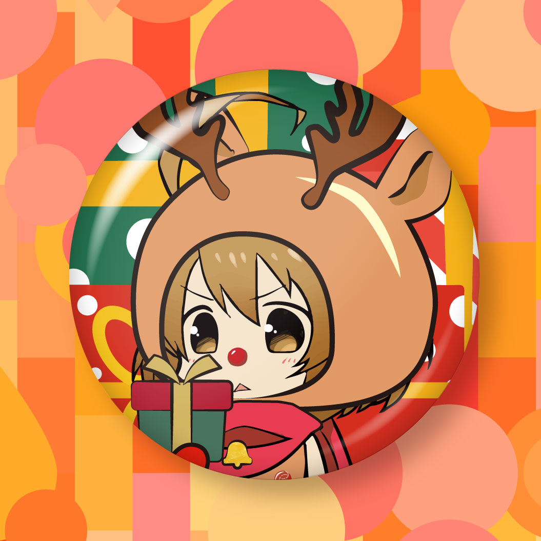 なっちゅの2023年12月の缶バッジデザイン