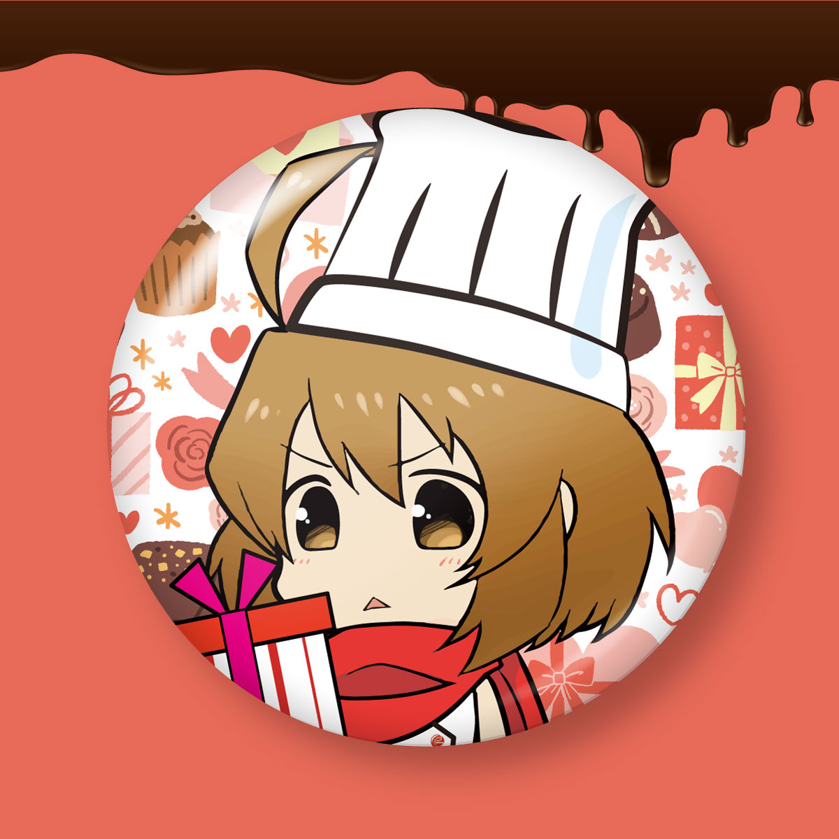 なっちゅの2024年2月の缶バッジデザイン