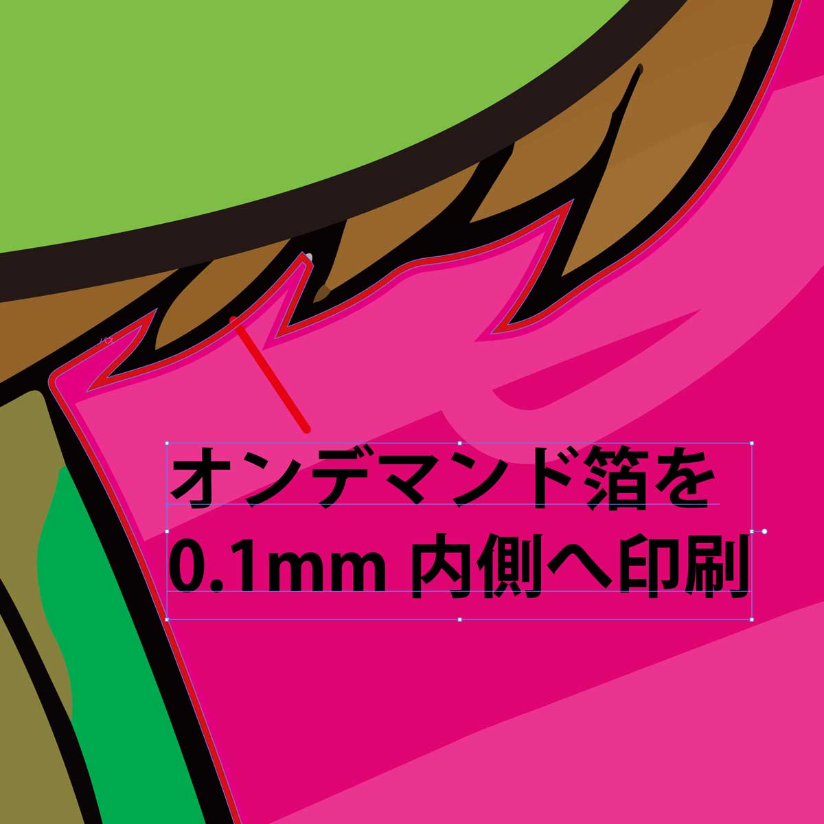 オンデマンド箔の缶バッジの説明
