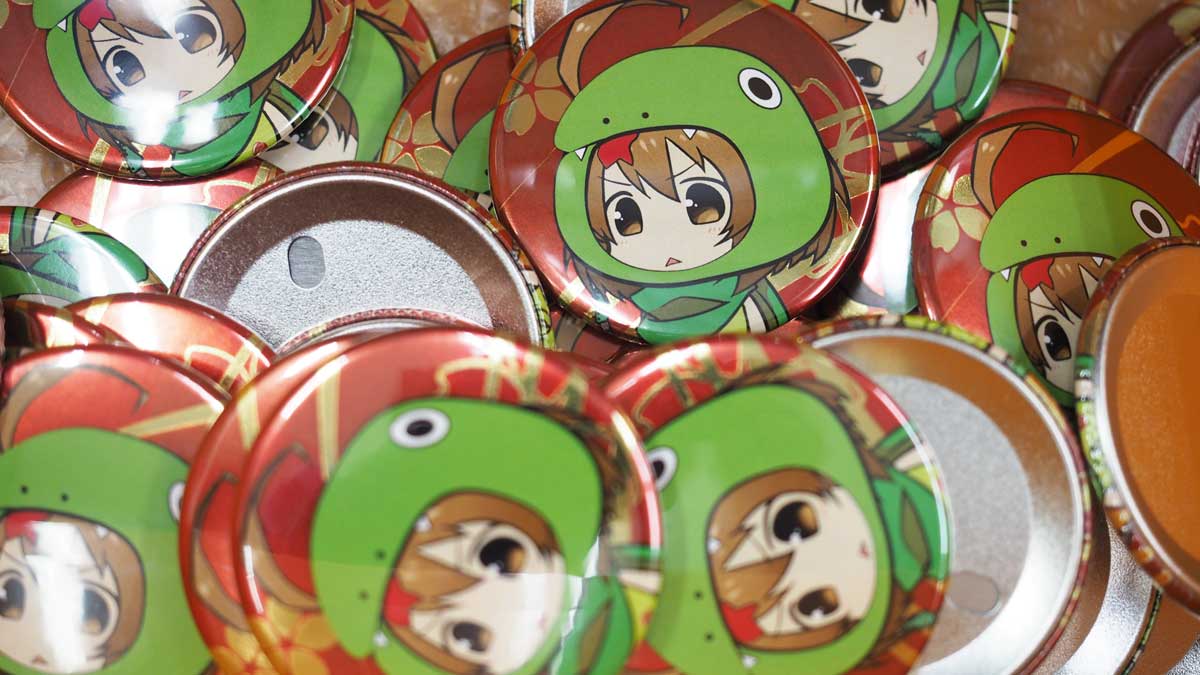 ゴールド缶バッジ