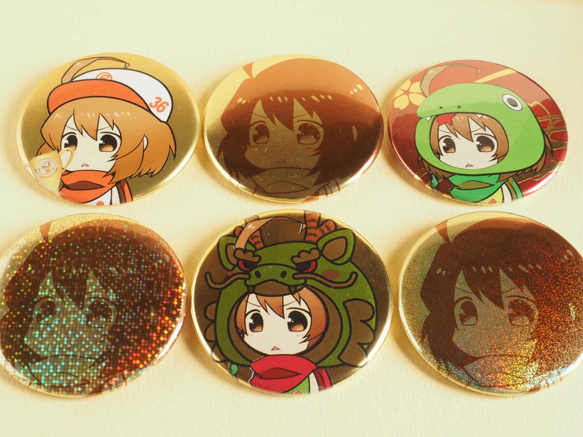 ゴールド缶バッジ