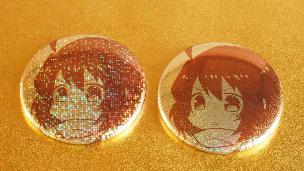 ホログラム缶バッジ-金