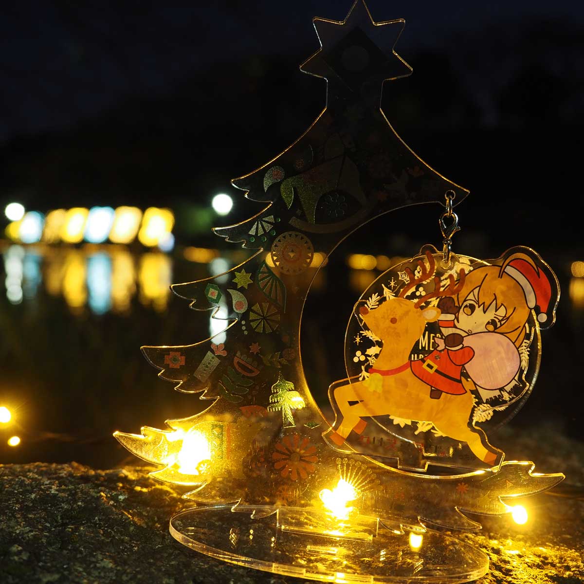 ゆらゆらアクスタのイルミネーション撮影