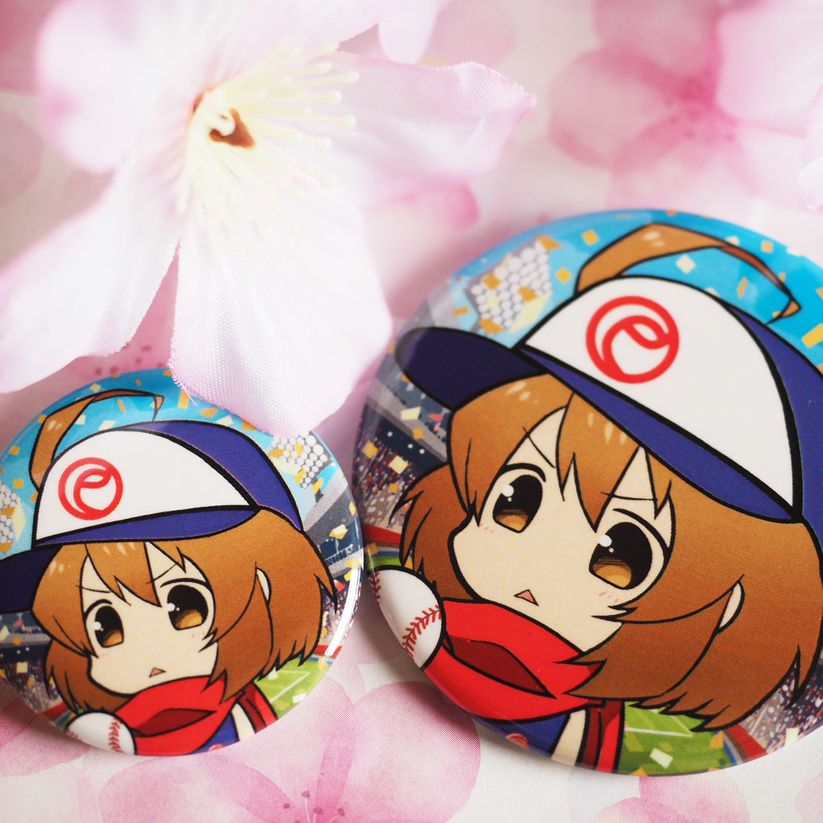 円型57mmと円型38mm缶バッジ