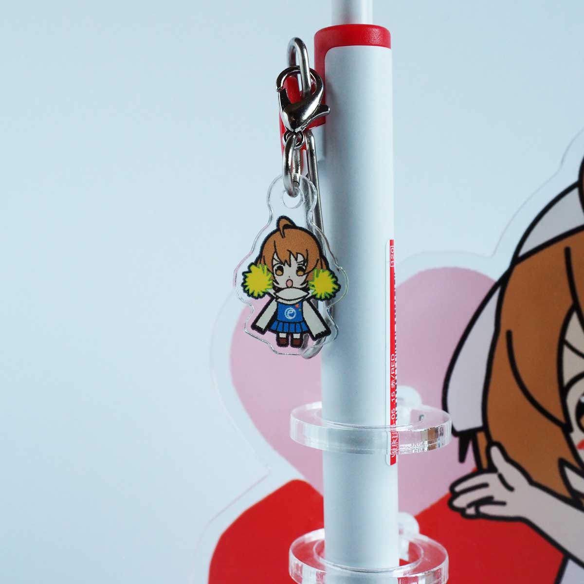 ミニミニアクリルグッズの文具プラス例