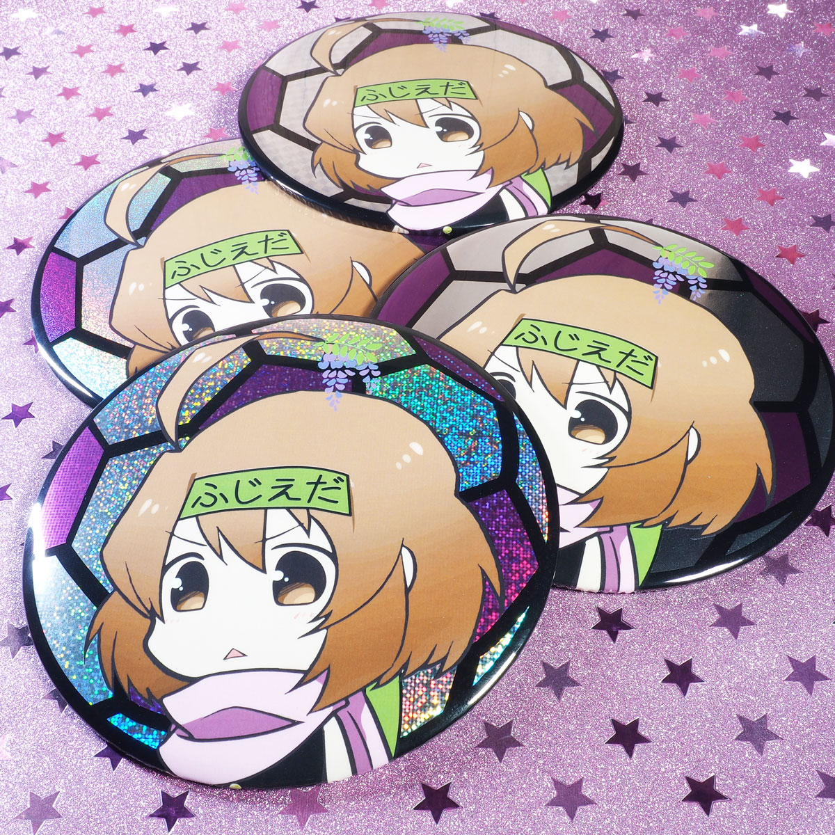 キラキラ缶バッジ