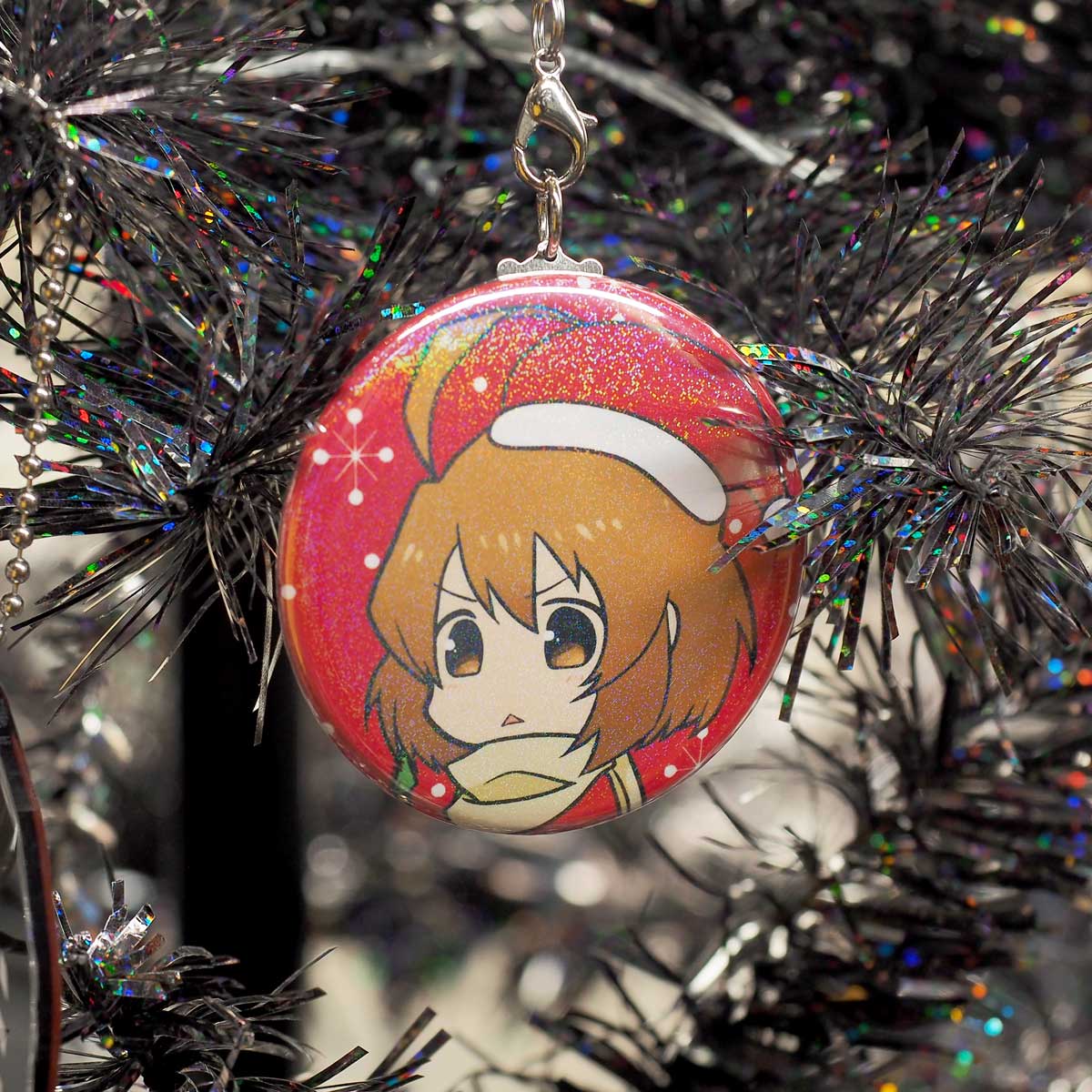 缶バッジオーバーホロ作成例「Xmas」